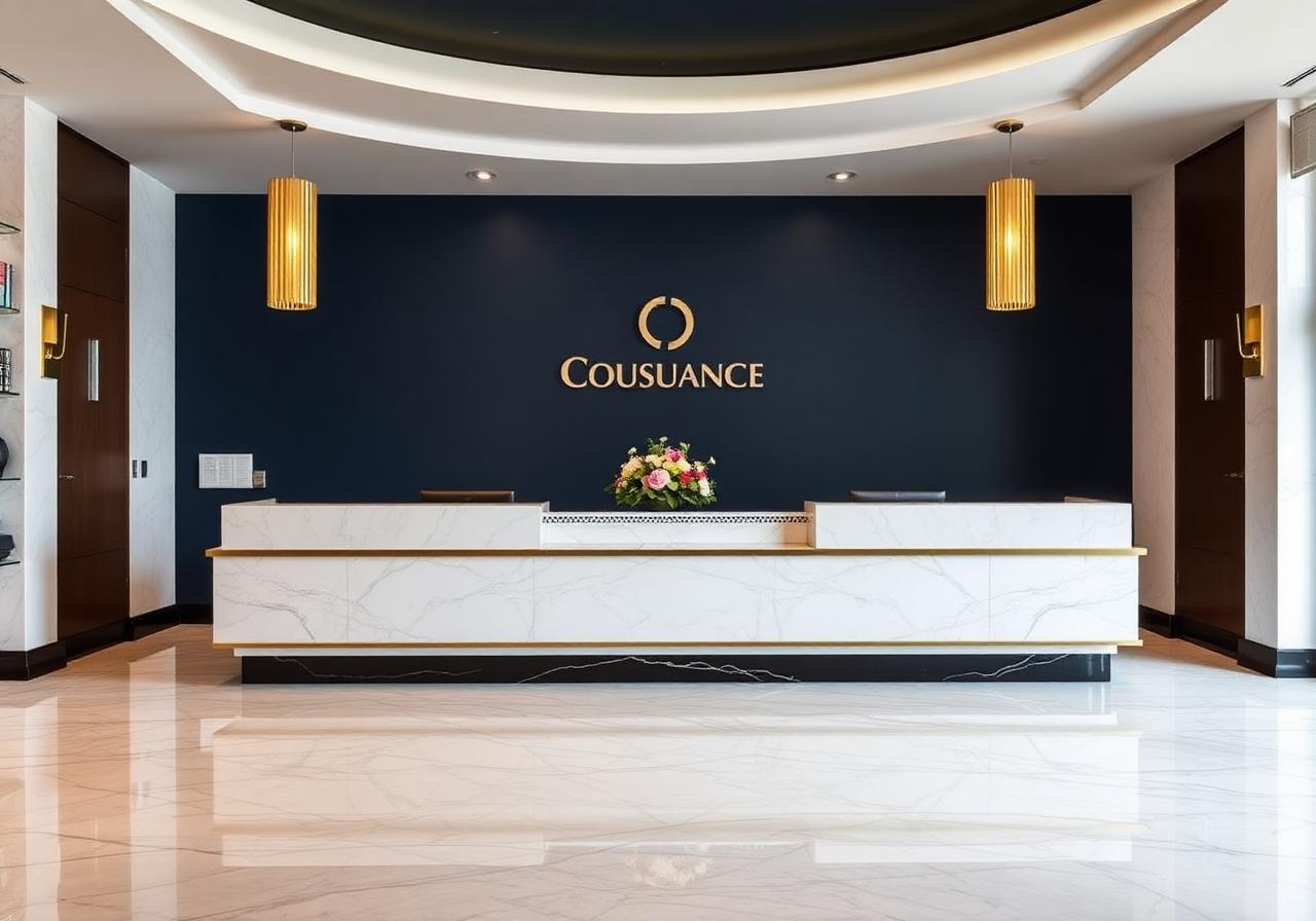 Modern reception lobby at B. Nakowa Lodge